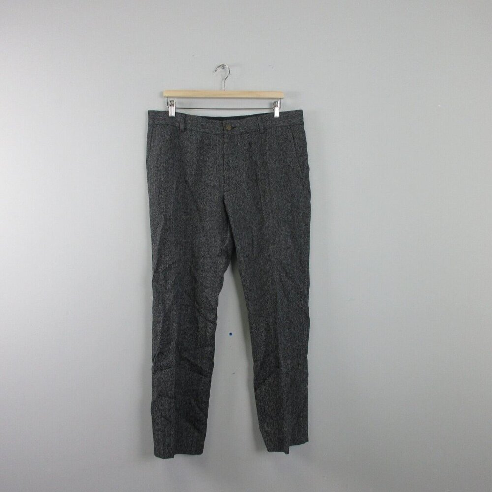 OTD On This Day John Varvatos Men's Linen Pants 34 M Straight Leg Trouser Grey